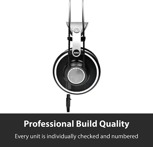 AKG Pro Audio Headphones Over-Ear Open-Back Flat-Wire Reference Studio